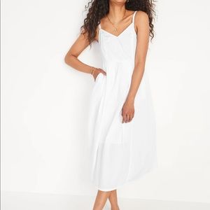 White Cotton-Poplin Cami Maxi Swing dress from old navy, size small, NWT